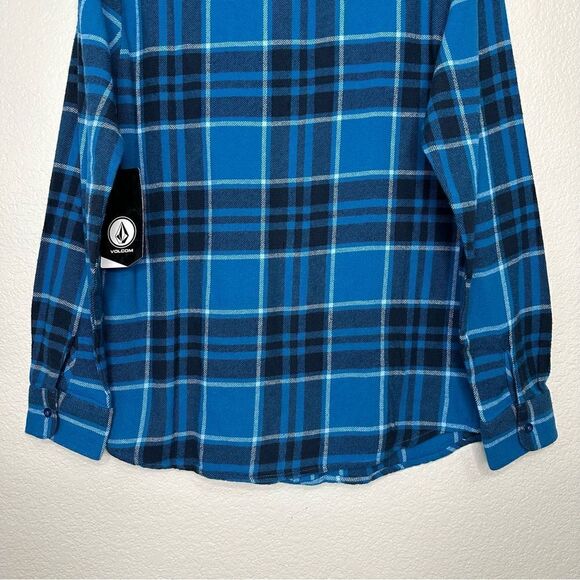 NWT Volcom Plaid Flannel Long Sleeves Button Down Shirt - Picture 5 of 13